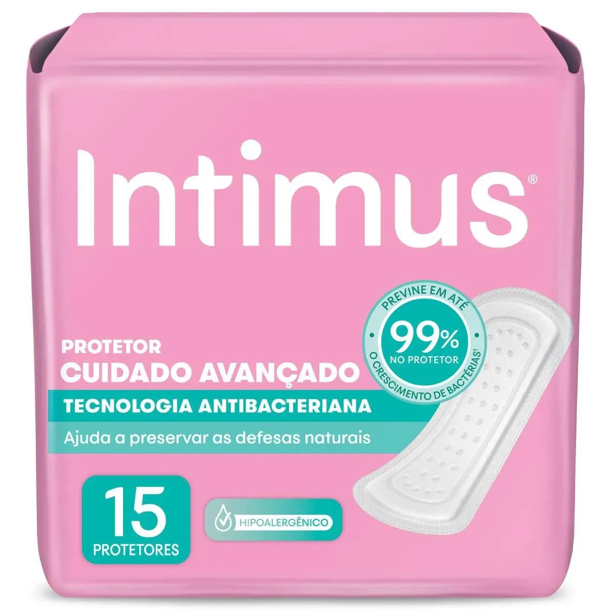 Imagem de Protetor Diário Intimus Tecnologia Antibacteriana 15 Unidades