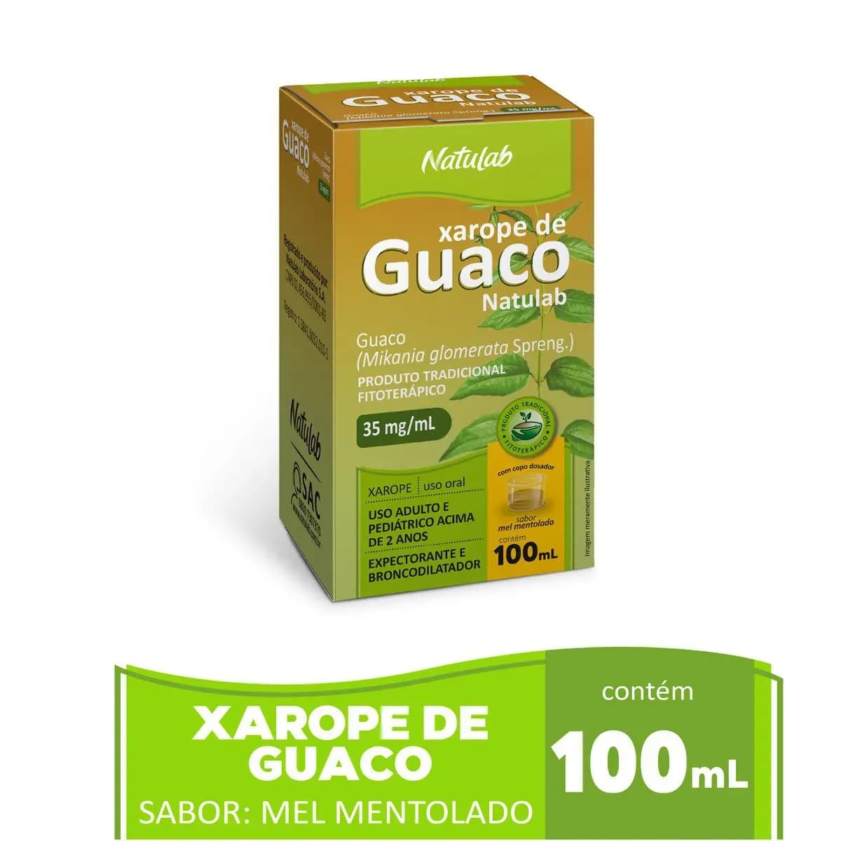 Imagem de Xarope de Guaco 35mg/ml Natulab 100ml