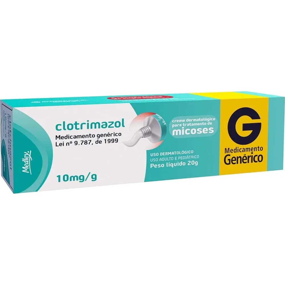 Imagem de Clotrimazol 10mg/g Medley Creme Dermatológico 20g