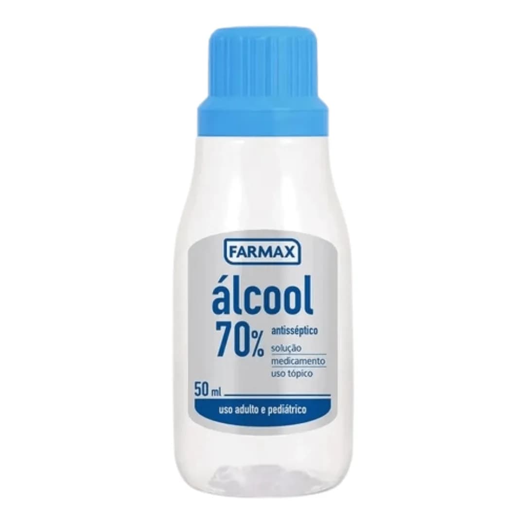 Imagem de Álcool 70 Antisséptico Líquido 50mL Farmax