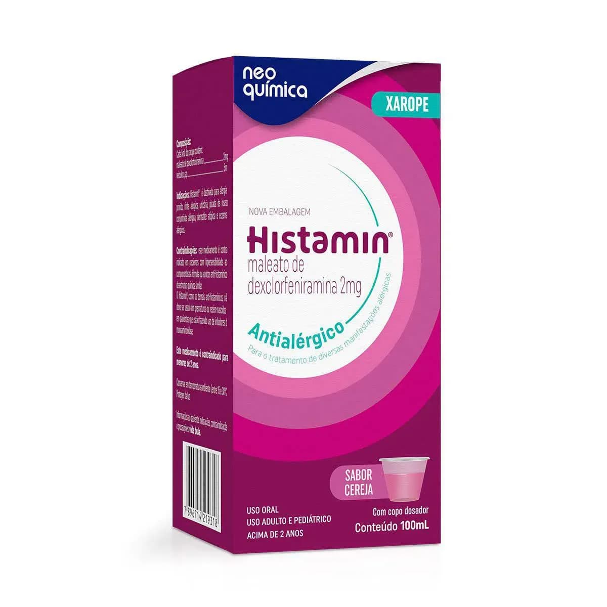 Imagem de Histamin 2mg/5ml Xarope 100ml