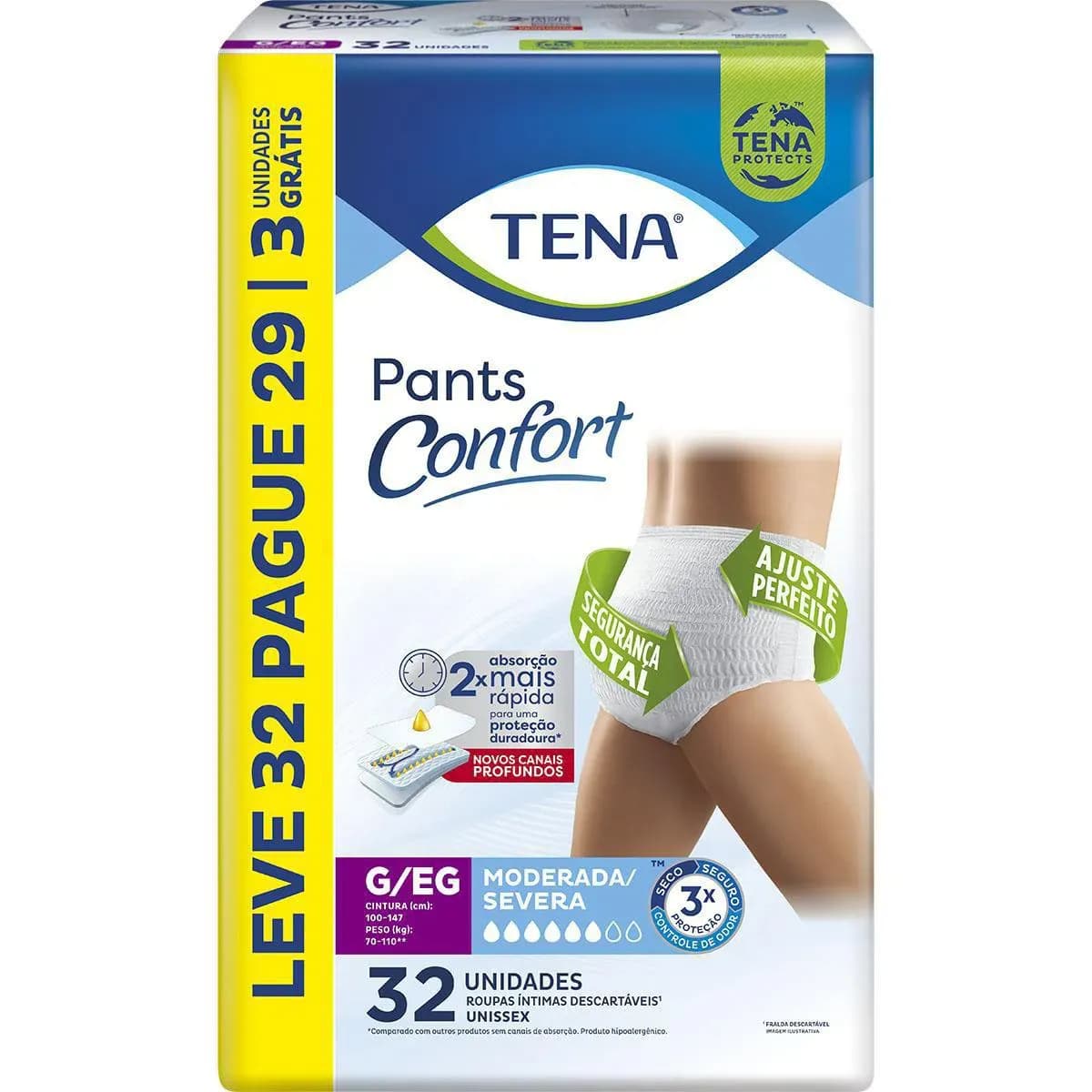 Imagem de Roupa Íntima Descartável Tena Pants Confort G/EG 32 unidades
